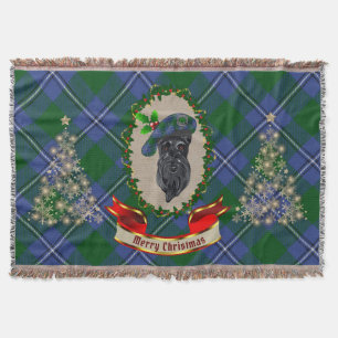 Irvine Scottie Dog Kerstmis Throw Blanket Deken