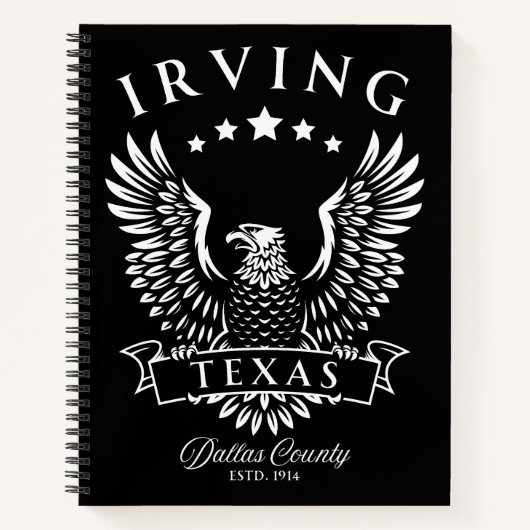 Irving Dallas County Texas Antieke Adelaar Notitieboek (Voorkant)