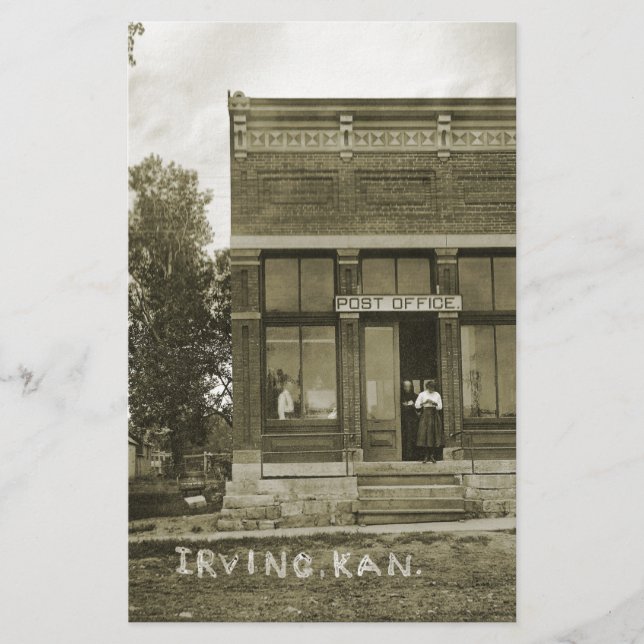 IRVING KANSAS POST KANTOOR FOTO MARSHALL COUNTY (Voorkant)