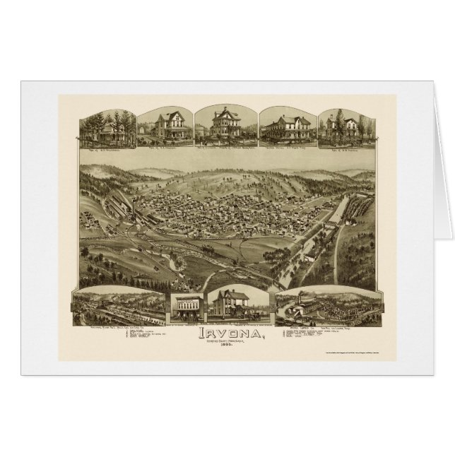 Irvona, Pa Panorama Map - 1895 (Voorkant Horizontaal)