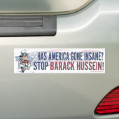 Is Amerika gek geworden? oom Sam Bumpersticker  (Op auto)