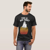 Is Boo Sheet Ghost Retro Halloween Easy Costume T-shirt (Voorkant volledig)