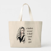 Is Buttcheeks een woord? Grote Tote Bag (Achterkant)