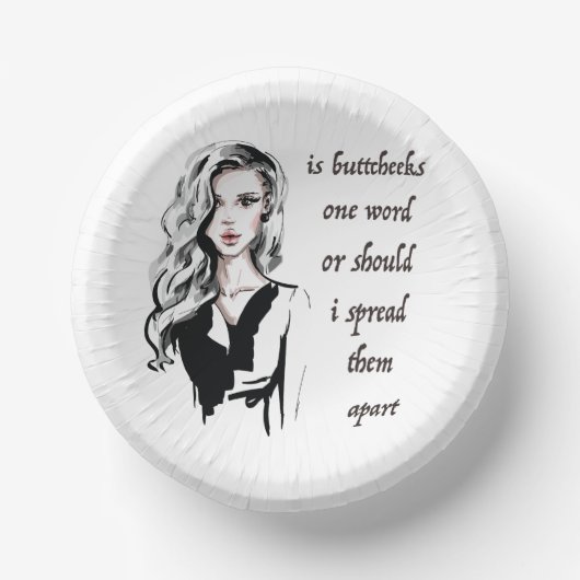 Is Buttcheeks een woord? Papieren Kommen (Voorkant)