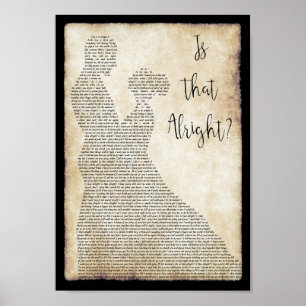 Is dat een goed dansende song lyric print