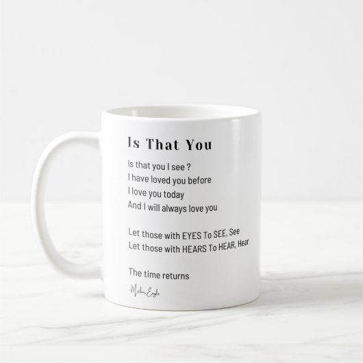 Is dat je ik zie liefdesgedicht koffiethee mok ker (Links)