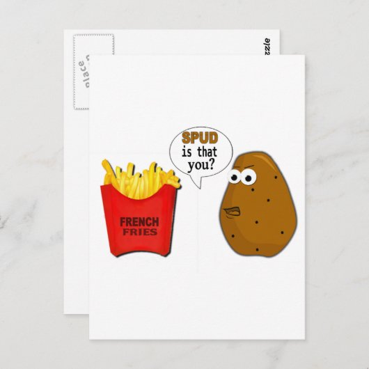 Is dat jij, de Franse Aardappelwijn? grappig Briefkaart (Voorkant / Achterkant)