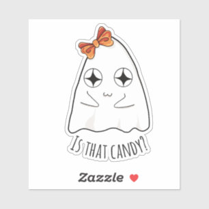 Is dat snoep? Gezonde gehakte sticker met hallowee