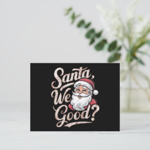 Is de kerstman goed? Kinder kerst grappig xmas Feestdagenkaart