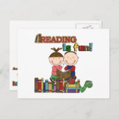 Is de Kinder Lezing van het Cijfer van de stok Briefkaart (Voorkant / Achterkant)