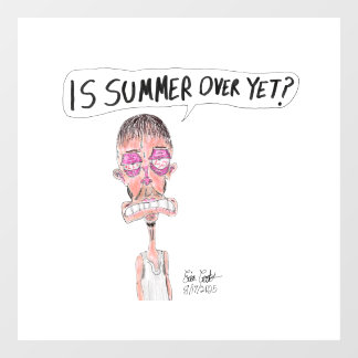 Is de zomer al voorbij? - Erica Crooks Comics Raamsticker