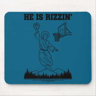 Is Design Christelijk Hij Rizzin' Jezus Dunk Muismat