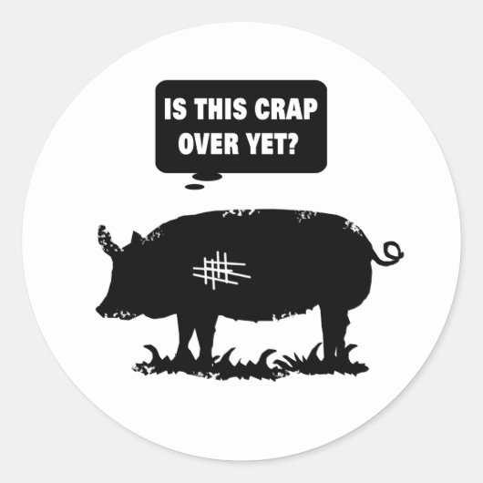 Is deze krap al voorbij? B Klassieke Sticker (Voorkant)