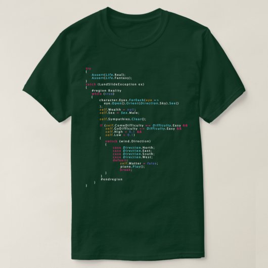 Is dit de echte coderingskleur 7 t-shirt (Design voorkant)