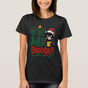 Is dit genoeg zwarte kat voor kerst met kerst? t-shirt