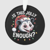 Is dit grappig genoeg? kerst-opossum sarcastisch ornament (voorkant)
