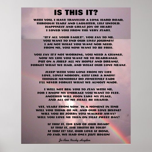 IS DIT HET? POEM-poster Poster (Voorkant)