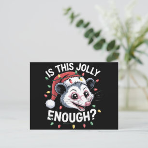 Is Dit Kerst genoeg? Kerstboom Opossum Sarcasme Feestdagenkaart