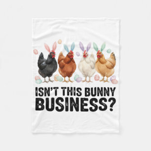 Is dit konijnengedoe niet grappig Paas kip Fleece Deken