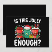 Is dit vrolijk genoeg grappige kerstman kaart (Voorkant / Achterkant)