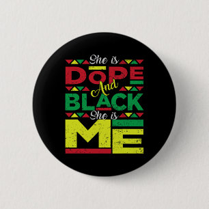 Is drug en zwart ze is mij zwarte geschiedenis mel ronde button 5,7 cm