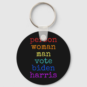 Is Dumb Person Woman Man Stem Biden Harris Distres Sleutelhanger