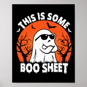 Is een aantal Boo Sheet Ghost Retro Grappig Hallow Poster