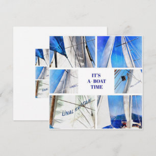 Is Een Boot Tijd Leuke Pun Artistieke Zeilen Save The Date