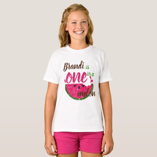 Is één in een Melon Custom T-shirt (Voorkant volledig)