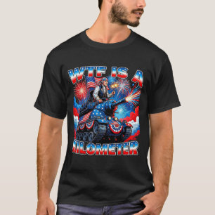 Is een kilometer grappig washington 4 juli opricht t-shirt