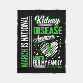 is een nationale maand ter kennis van nierziekten fleece deken