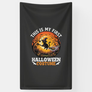 Is Eerste Halloween Kostuum Zwarte Kat Bezem_1 Spandoek