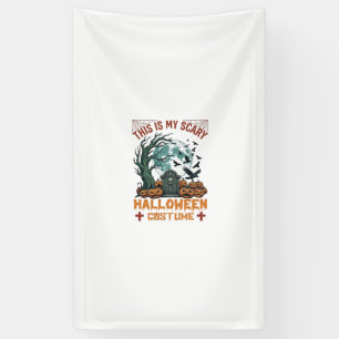 Is Eng Halloween Kostuum Grafsteen Pompoenen Maan Spandoek