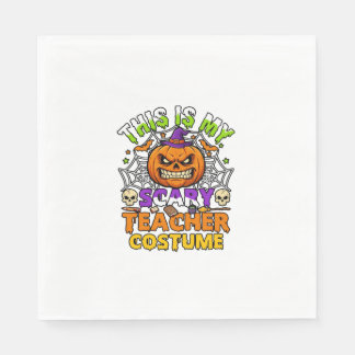 Is Enge Leraar Kostuum Haloween Pompoen Heks Ha Servet