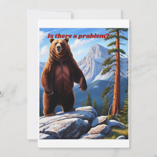 Is er een probleem? – Grizzly Wilderness Feestdagenkaart