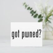 Is er een pwned? briefkaart (Staand voorkant)