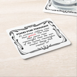 Is Existence Gestalt? Vierkante Kartonnen Onderzetter