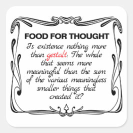 Is Existence Gestalt? Vierkante Sticker