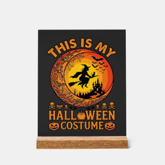 Is Halloween Kostuum Heksenkasteel Ketel Acryl Bord