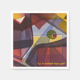 Is het al Cocktail Hour? cocktailservet Servet