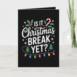 Is het al kerstvakantie holly snoeprietjes boom kaart