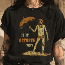 Is het al oktober nog grappige Halloween skelet