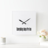 Is het al thee tijd? vierkante klok (Huis)