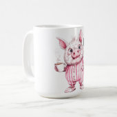 "Is het al vrijdag?" Funny Pig Coffee Mok (Voorkant links)