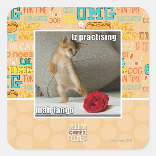 Is het beoefenen van mah tango vierkante sticker (Voorkant)