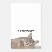 Is het echt maandag? Grappige Abyssinian Cat Meme Post-it® Notes (Voorkant)