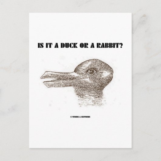 Is het een eend of een konijn? (optische illusie) briefkaart (Voorkant)