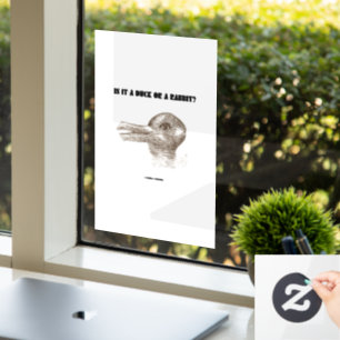 Is het een eikel of een konijn? Optische verlichti Raamsticker