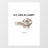 Is het een eikel of een konijn? Optische verlichti Raamsticker (Vel)