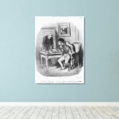 Is het het juiste bedrag?" canvas afdruk (Insitu (Houten vloer))